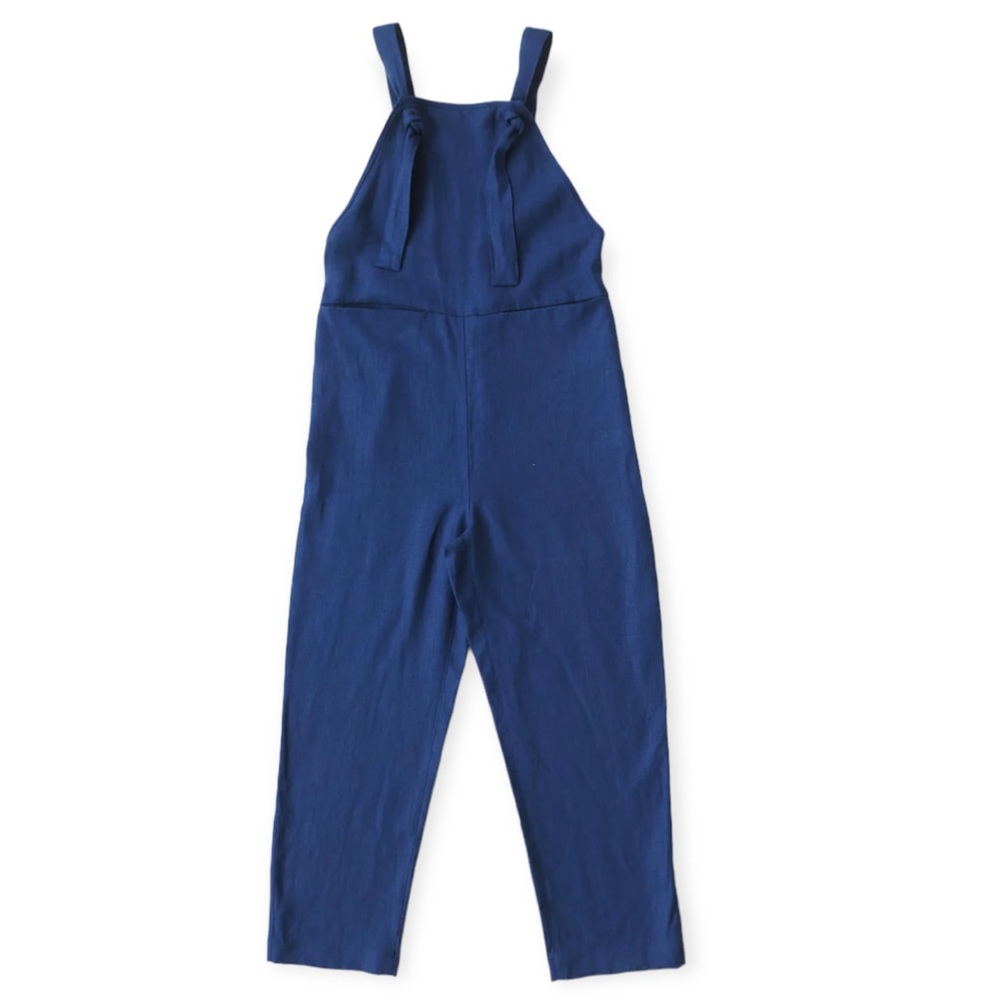Beaton Linen Blue Jumpsuit